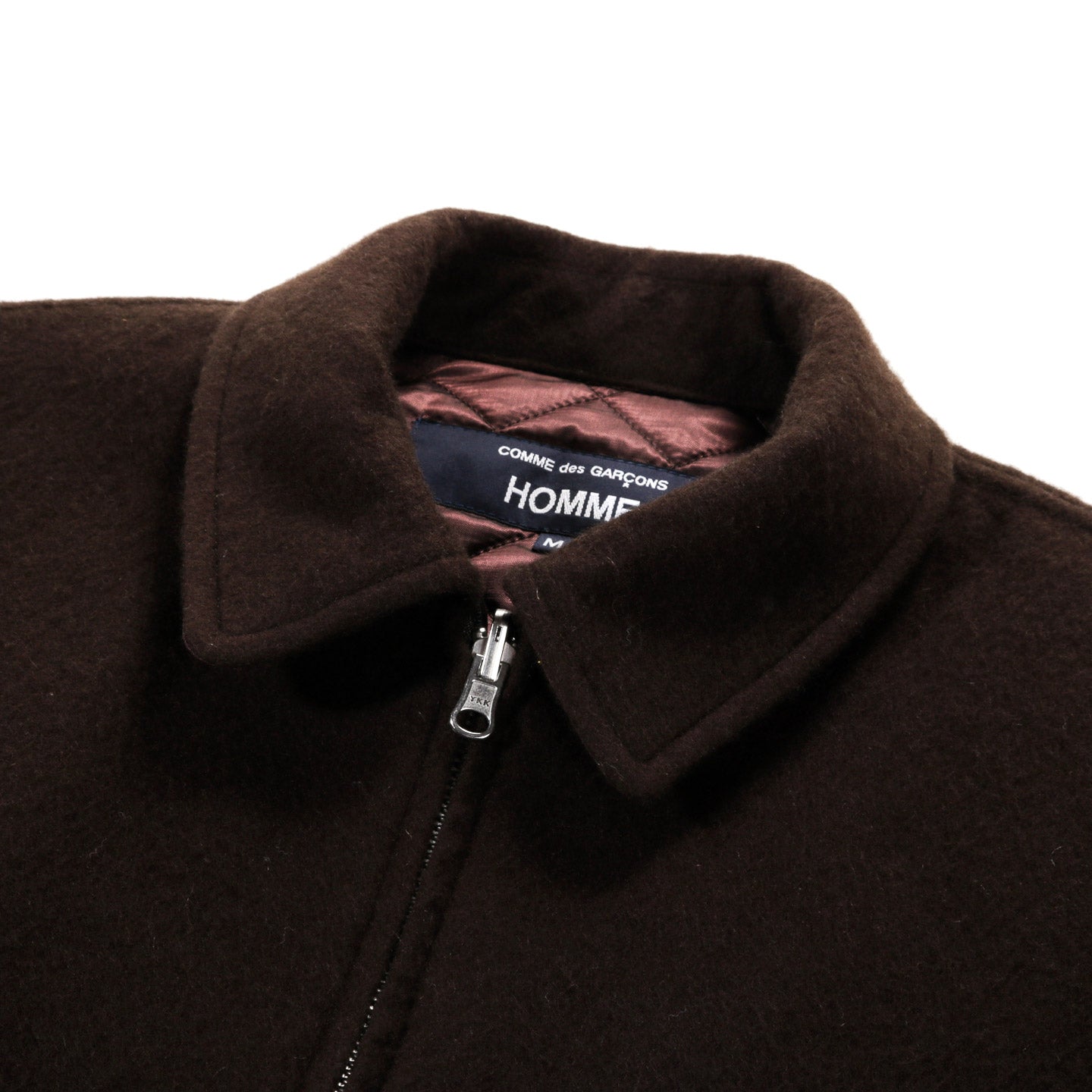 COMME DES GARCONS HOMME J024 REVERSIBLE QUILTED WOOL JACKET BROWN