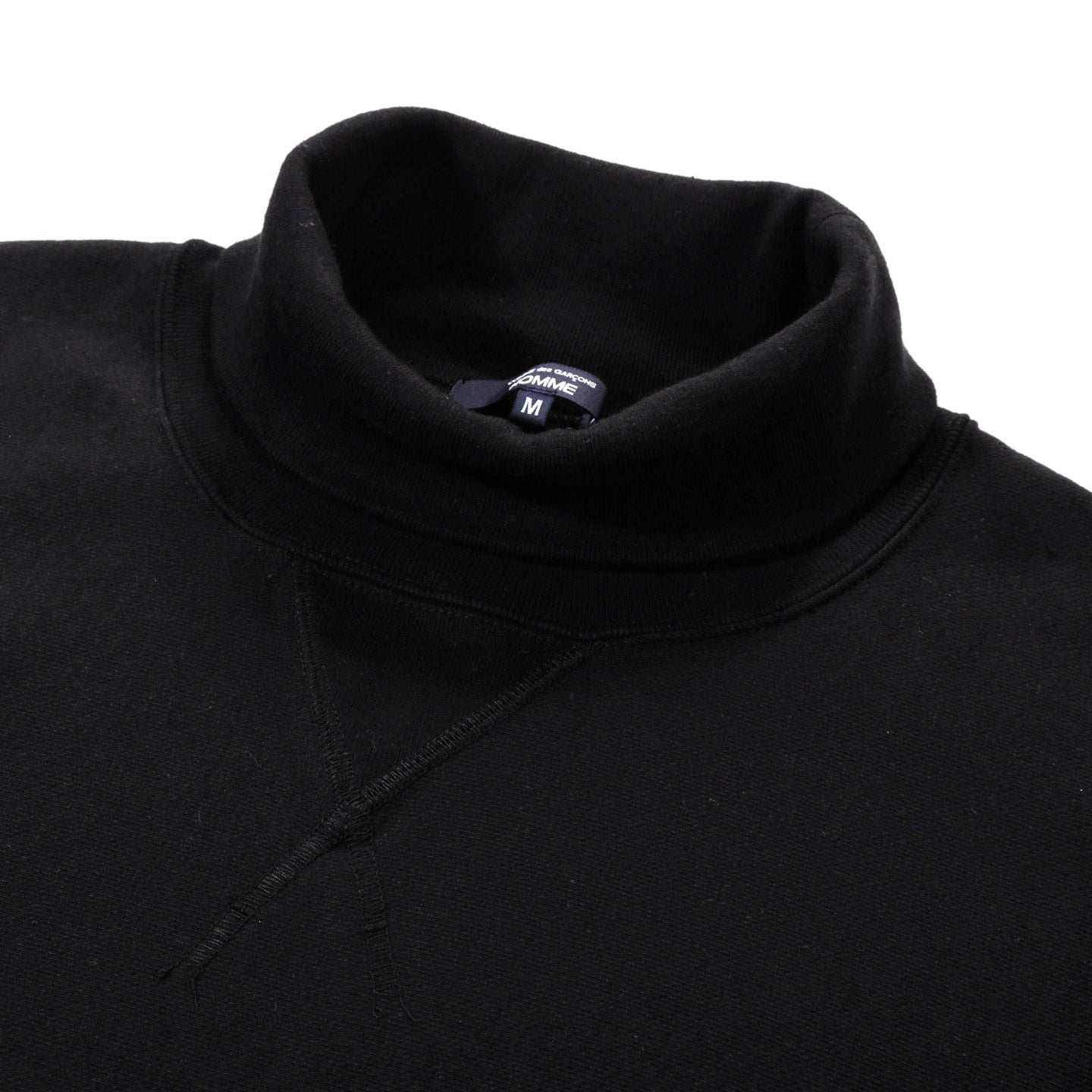 COMME DES GARCONS HOMME T017 OVERSIZED TURTLENECK SWEATSHIRT BLACK