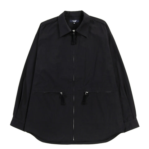 COMME DES GARCONS HOMME B008 ZIP SHIRT BLACK