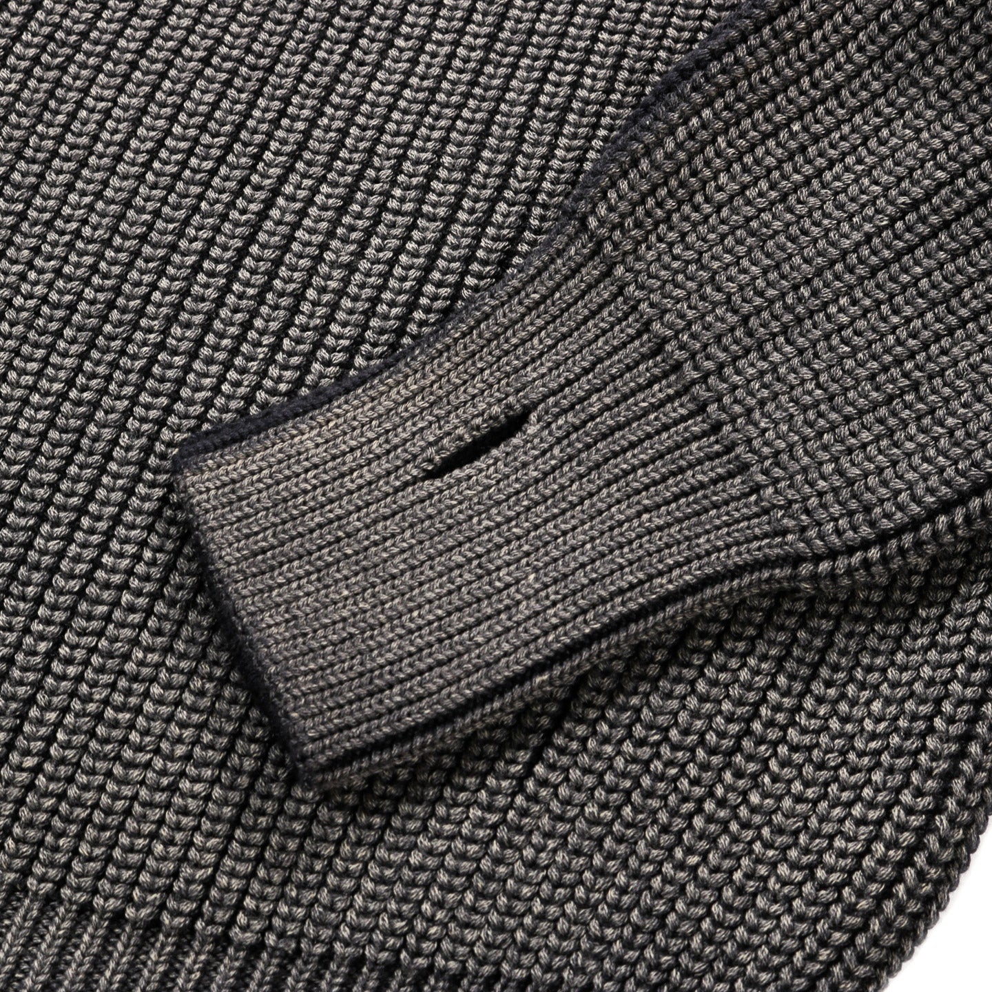 COMME DES GARCONS HOMME N001 WORSTED WOOL RIB KNIT SWEATER NAVY