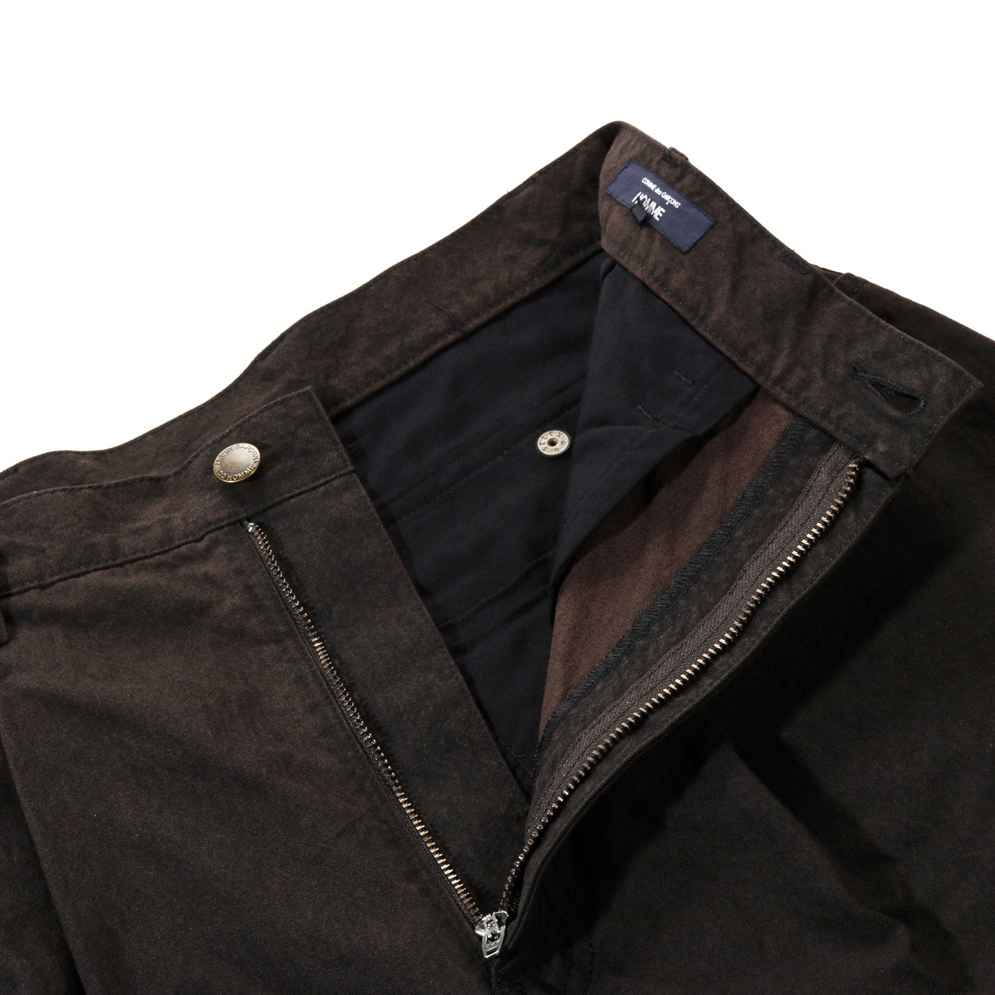 COMME DES GARCONS HOMME P003 NYLON PLEATED PANT BROWN