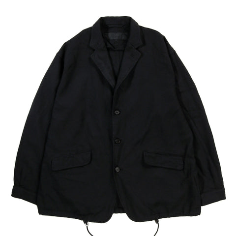 COMME DES GARCONS HOMME J033 POLY SERGE SPORT JACKET BLACK