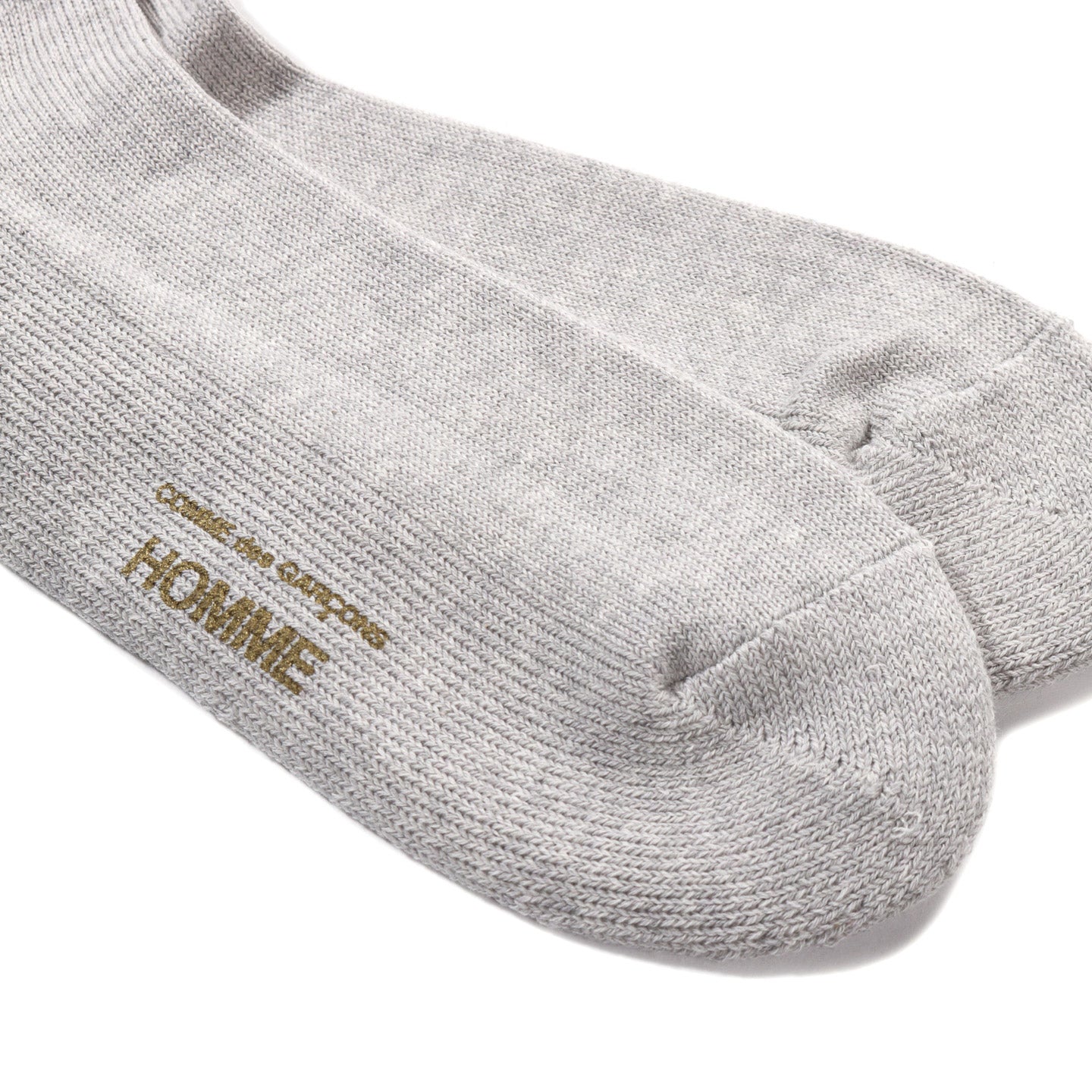 COMME DES GARCONS HOMME K501 LOW GAUGE PILE SOCKS HEATHER GRAY X BLACK