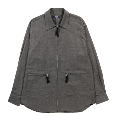 COMME DES GARCONS HOMME B023 ZIP SHIRT GREY