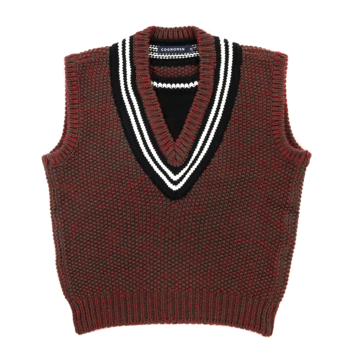 COGNOMEN LAYERED KNIT VEST BROWN