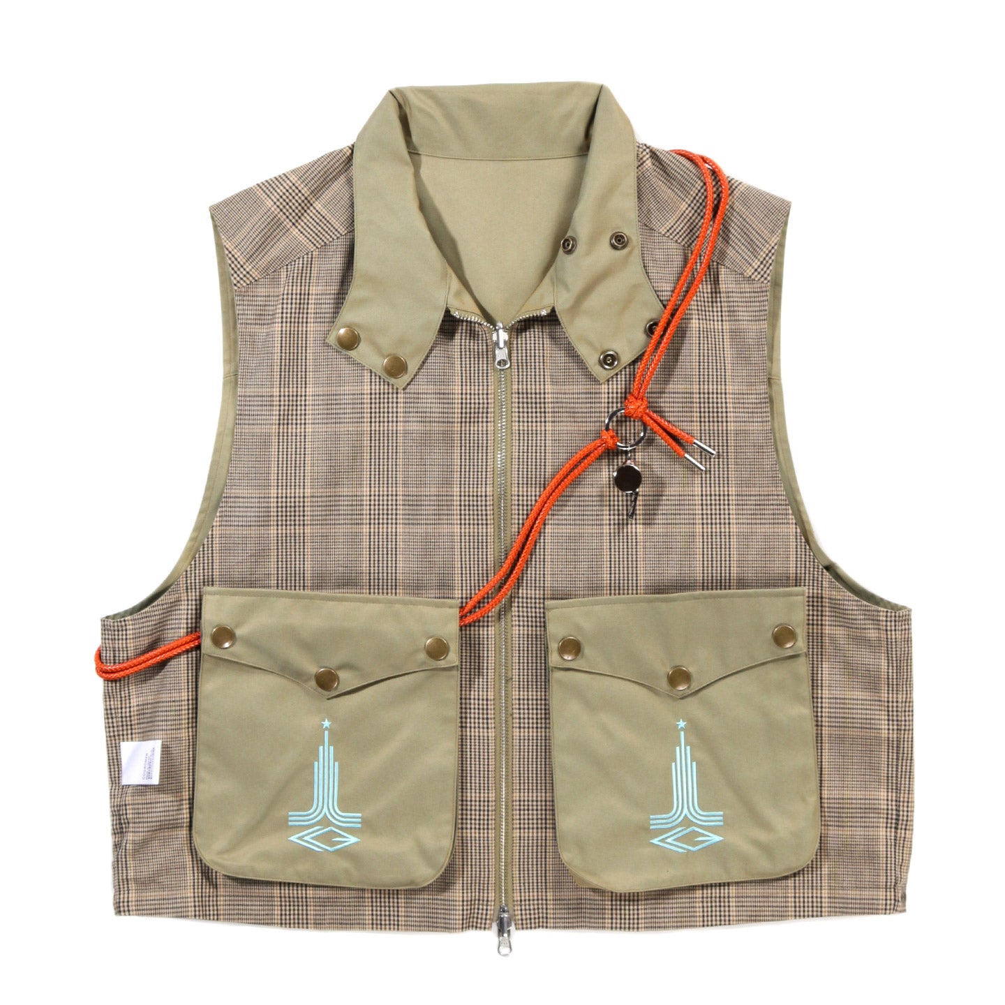 COGNOMEN REVERSIBLE HARRINGTON VEST BEIGE