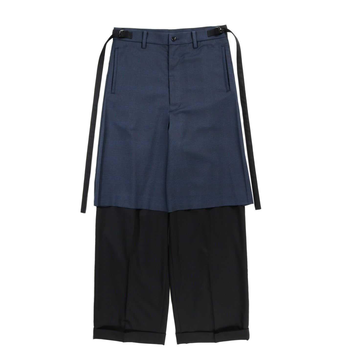 COGNOMEN PLEATED LAYERED PANTS NAVY