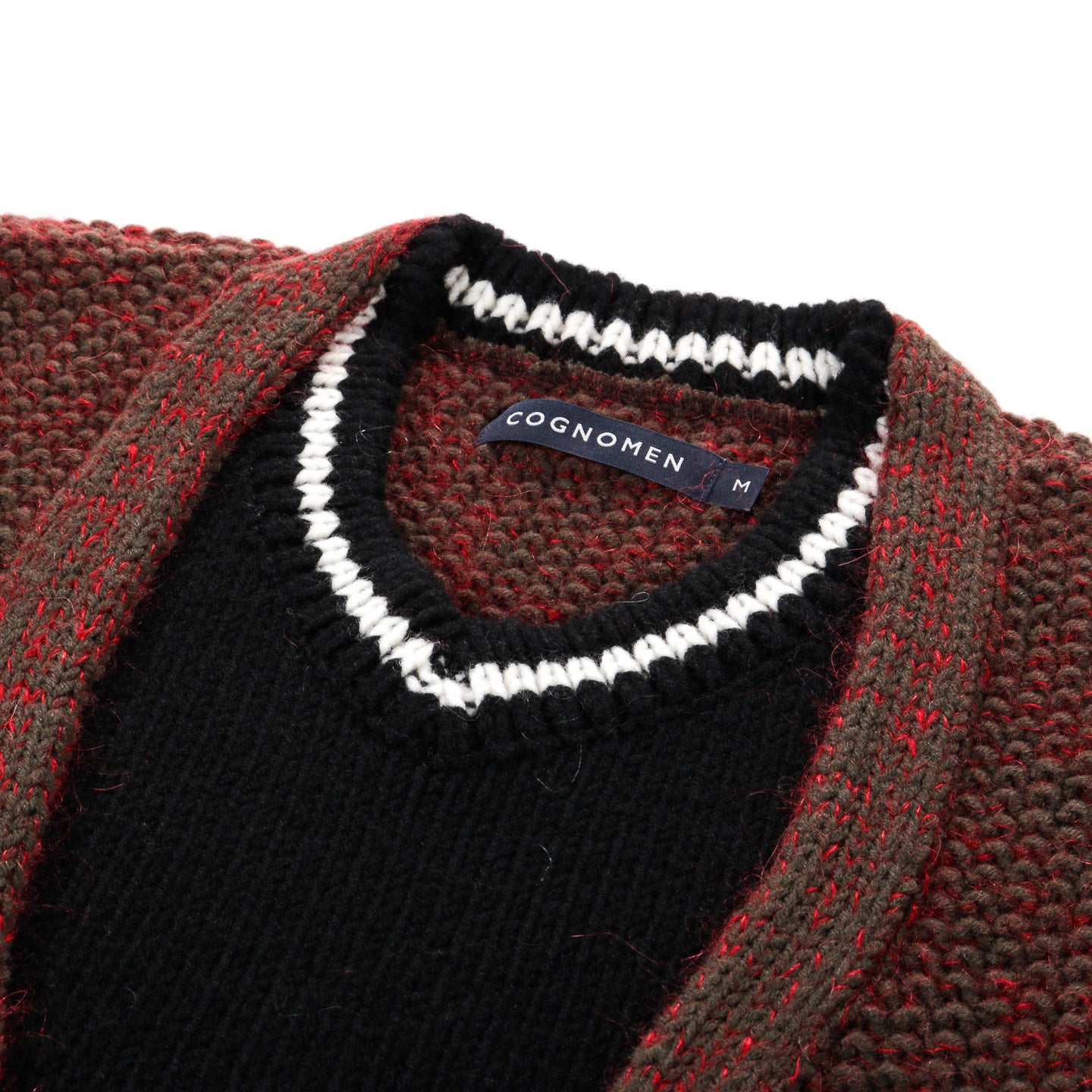 COGNOMEN LAYERED KNIT CARDIGAN BROWN