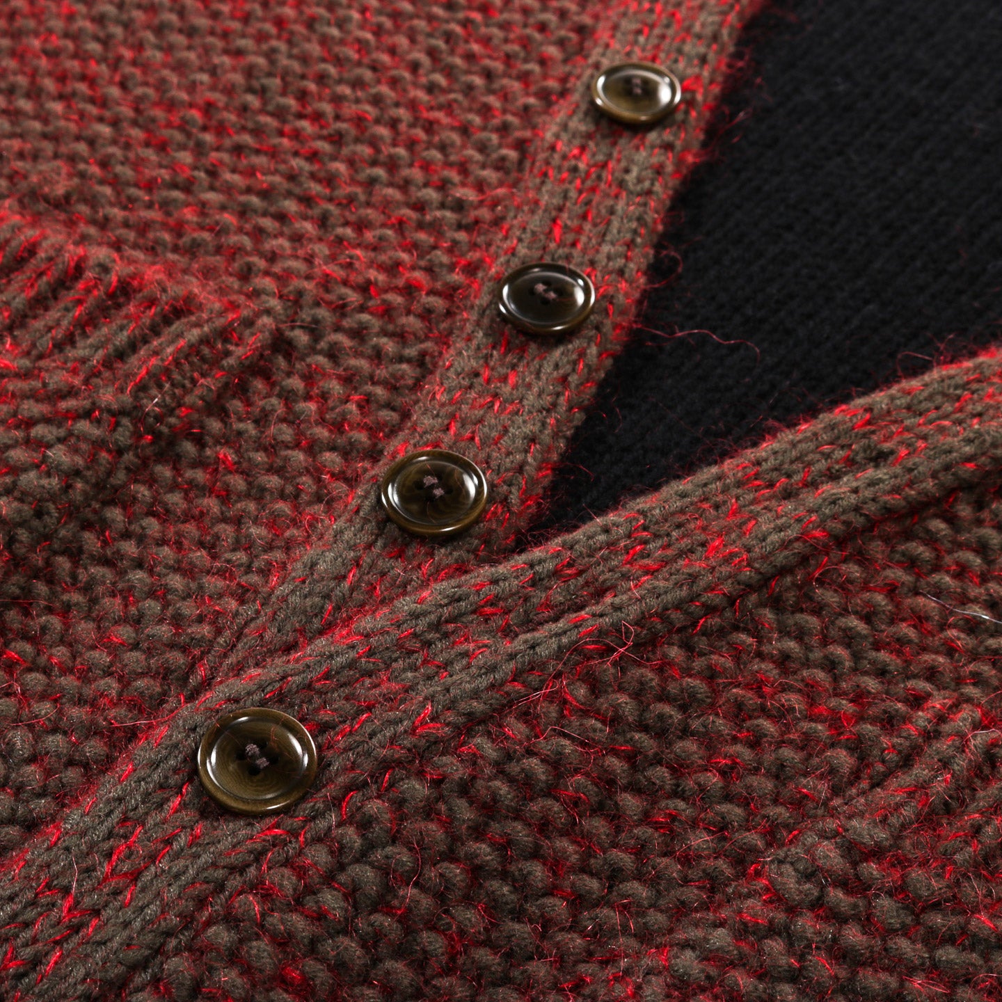 COGNOMEN LAYERED KNIT CARDIGAN BROWN