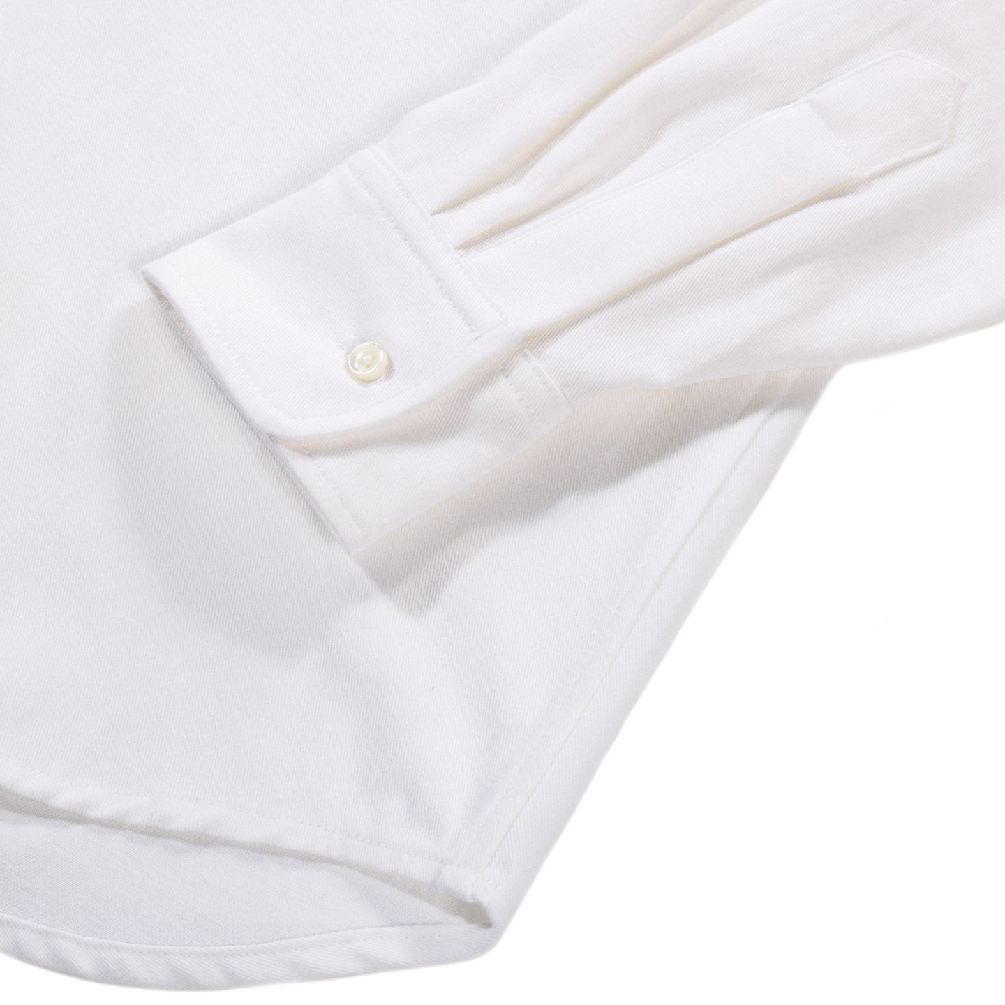 CSILLAG SLIGHT BRUSH COTTON TWILL SHIRT WHITE