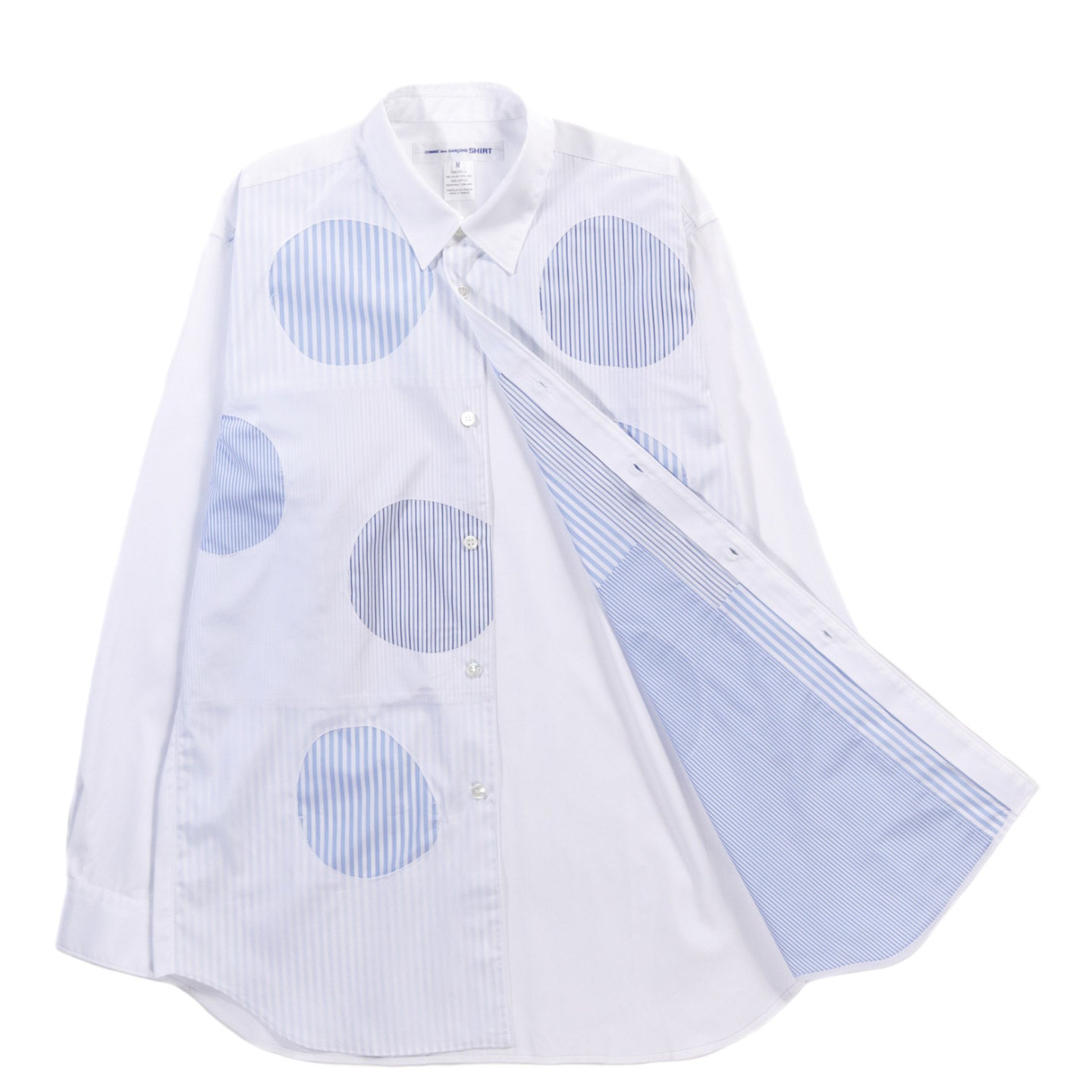 COMME DES GARCONS SHIRT B015 SHIRT WHITE / STRIPE MIX