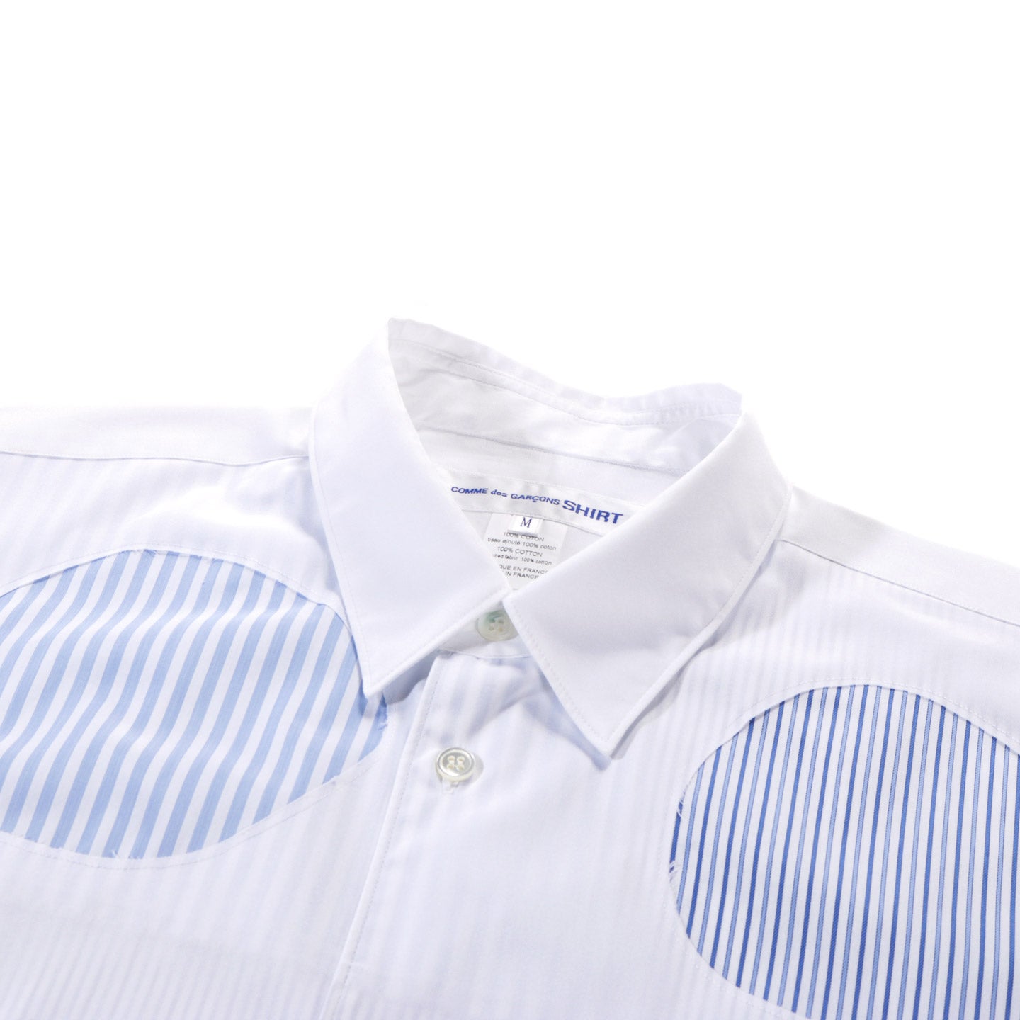 COMME DES GARCONS SHIRT B015 SHIRT WHITE / STRIPE MIX