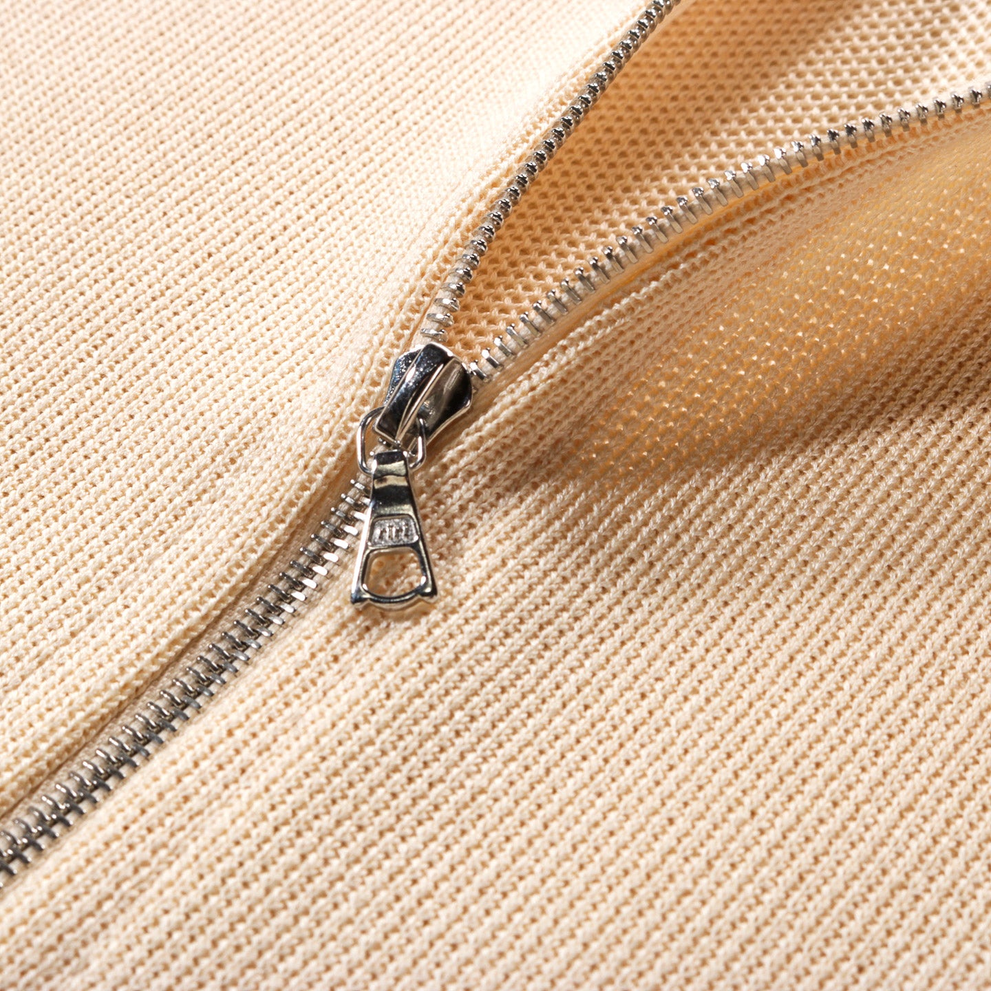 CSILLAG COTTON ZIP HOODED SWEATSHIRT SAND