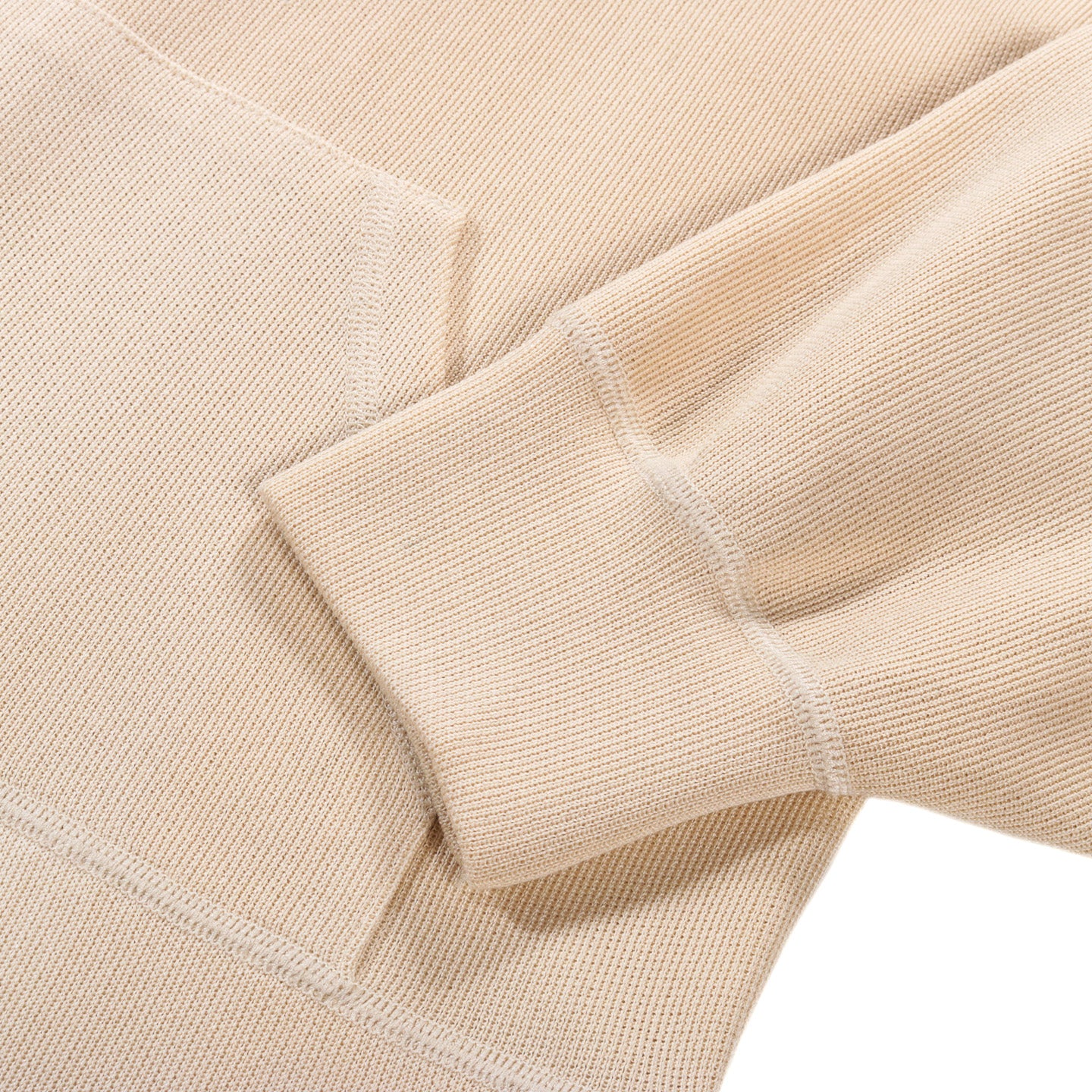 CSILLAG COTTON ZIP HOODED SWEATSHIRT SAND