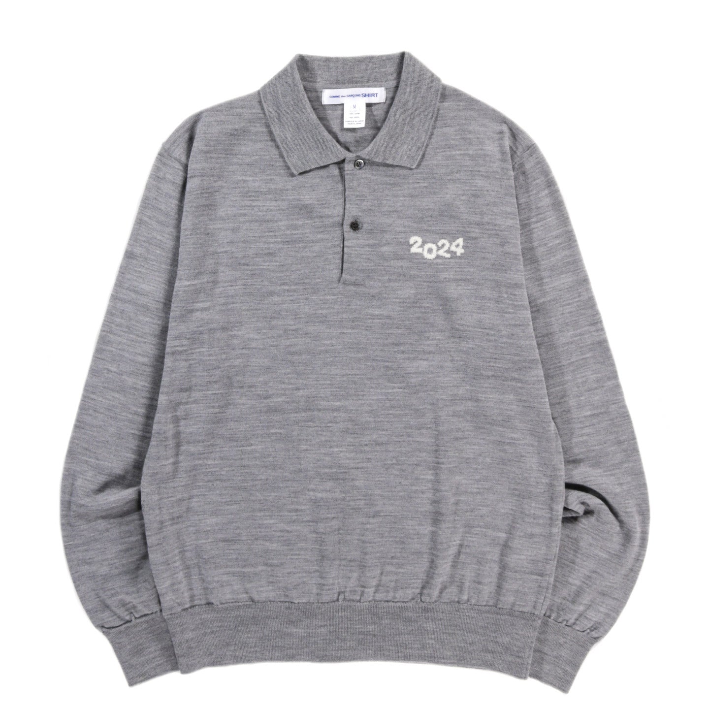 COMME DES GARCONS SHIRT N007 POLO SWEATER GREY