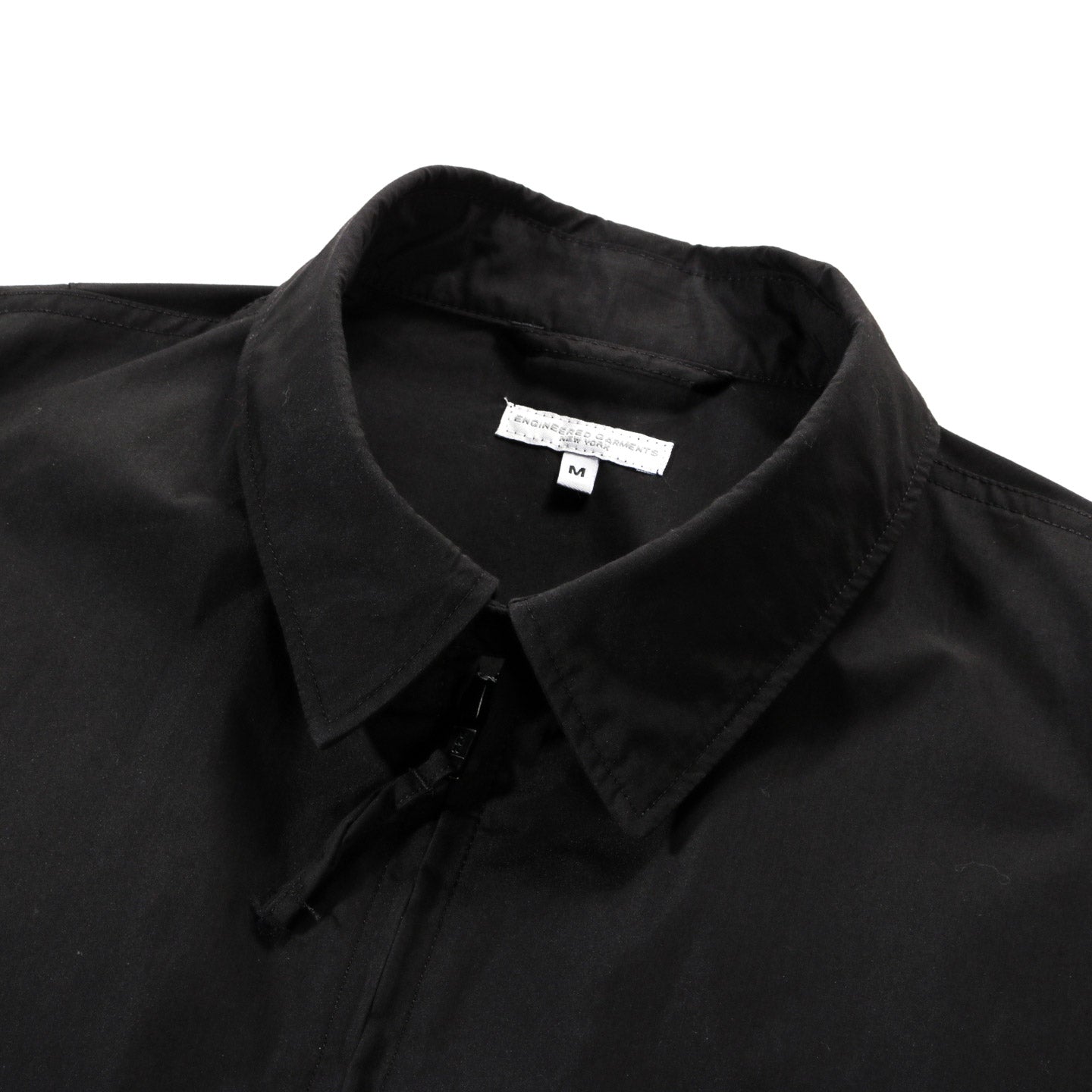 ENGINEERED GARMENTS CLAIGTON JACKET BLACK LT. WEIGHT NYCO POPLIN