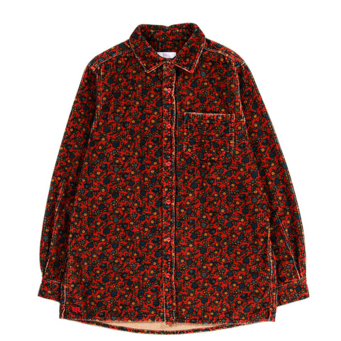 ERL PRINTED CORDUROY SHIRT FOLKSY FLOWERS