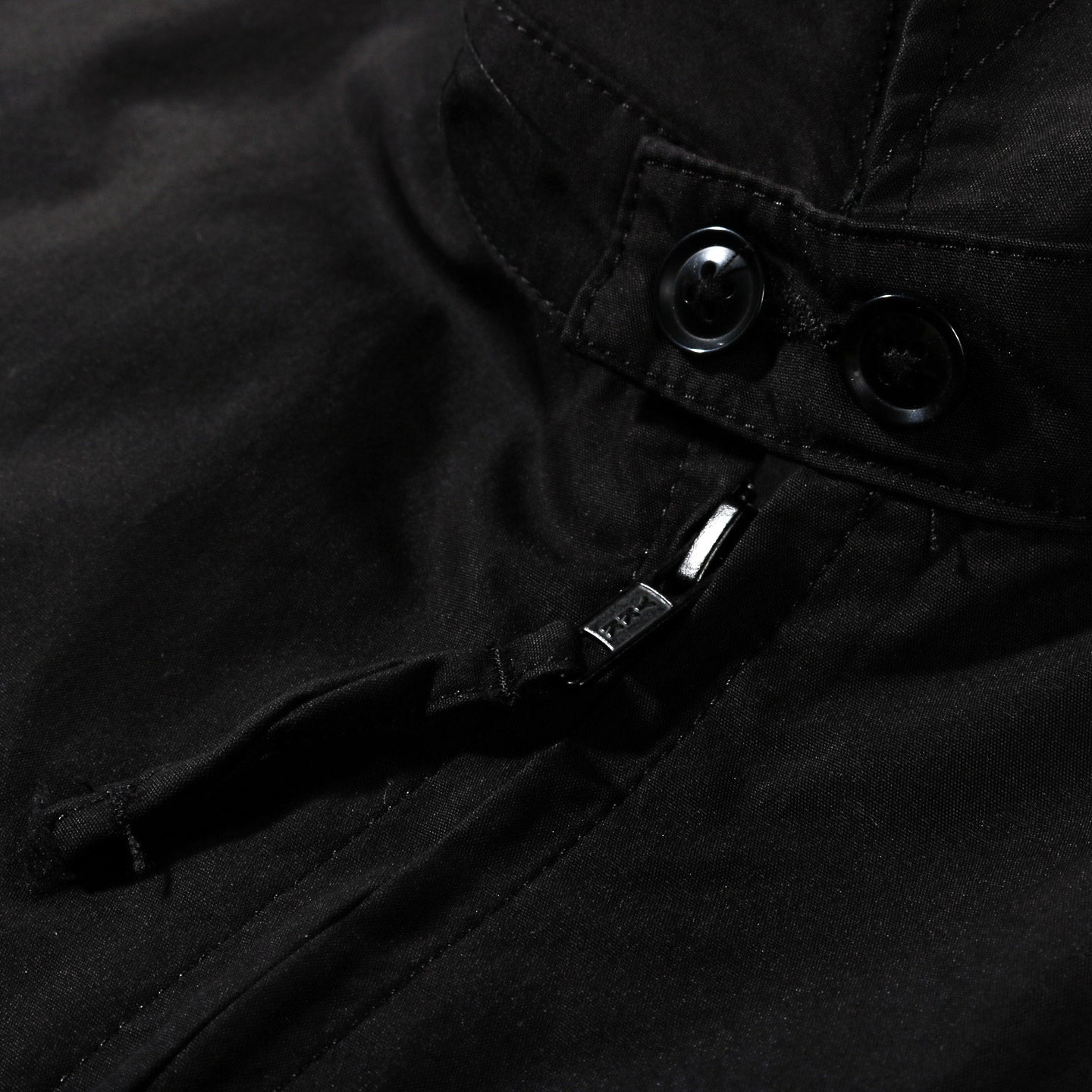 ENGINEERED GARMENTS CLAIGTON JACKET BLACK LT. WEIGHT NYCO POPLIN
