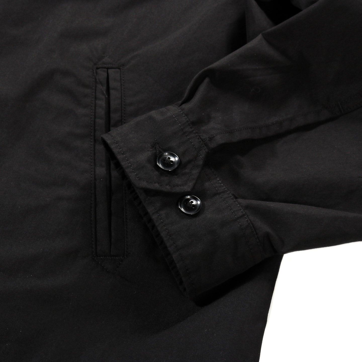 ENGINEERED GARMENTS CLAIGTON JACKET BLACK LT. WEIGHT NYCO POPLIN
