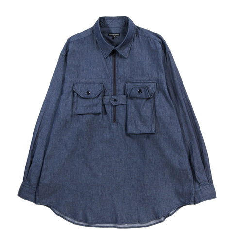 ENGINEERED GARMENTS BINOCULAR SHIRT INDIGO COTTON DENIM SHIRTING