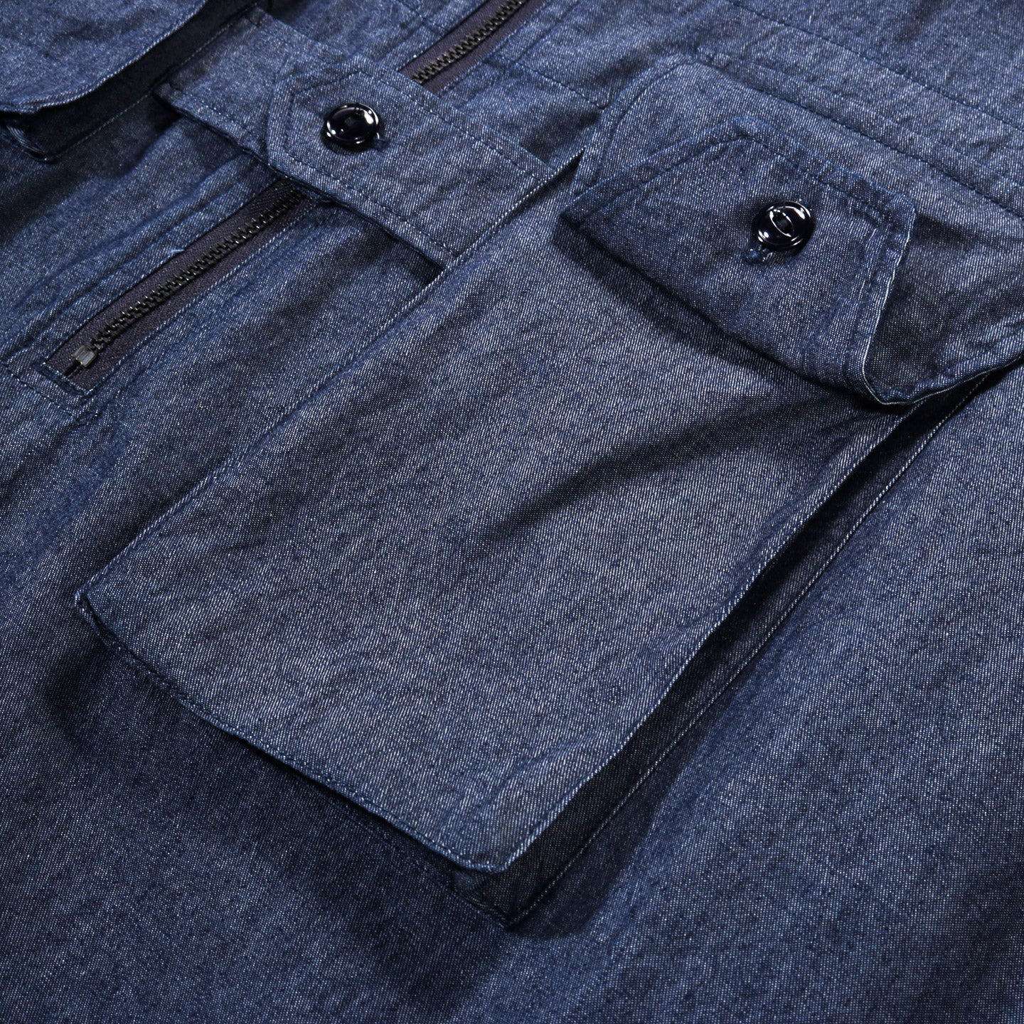ENGINEERED GARMENTS BINOCULAR SHIRT INDIGO COTTON DENIM SHIRTING