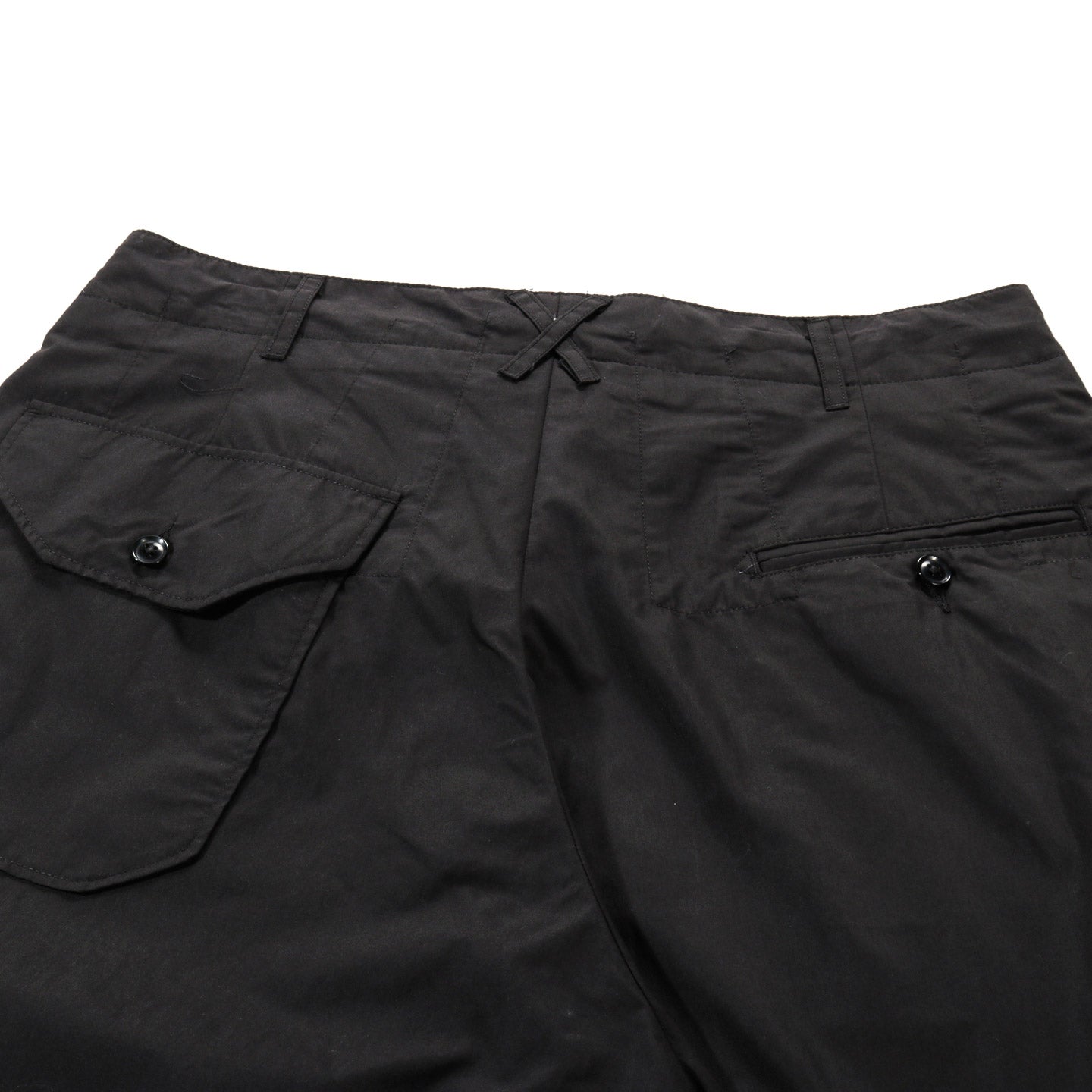 ENGINEERED GARMENTS OVER PANT BLACK LT. WEIGHT NYCO POPLIN