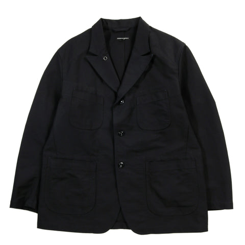 ENGINEERED GARMENTS BEDFORD JACKET BLACK COTTON DOUBLE CLOTH