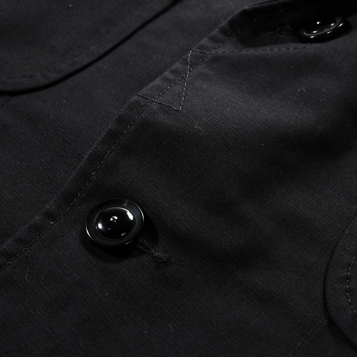 ENGINEERED GARMENTS BEDFORD JACKET BLACK COTTON DOUBLE CLOTH