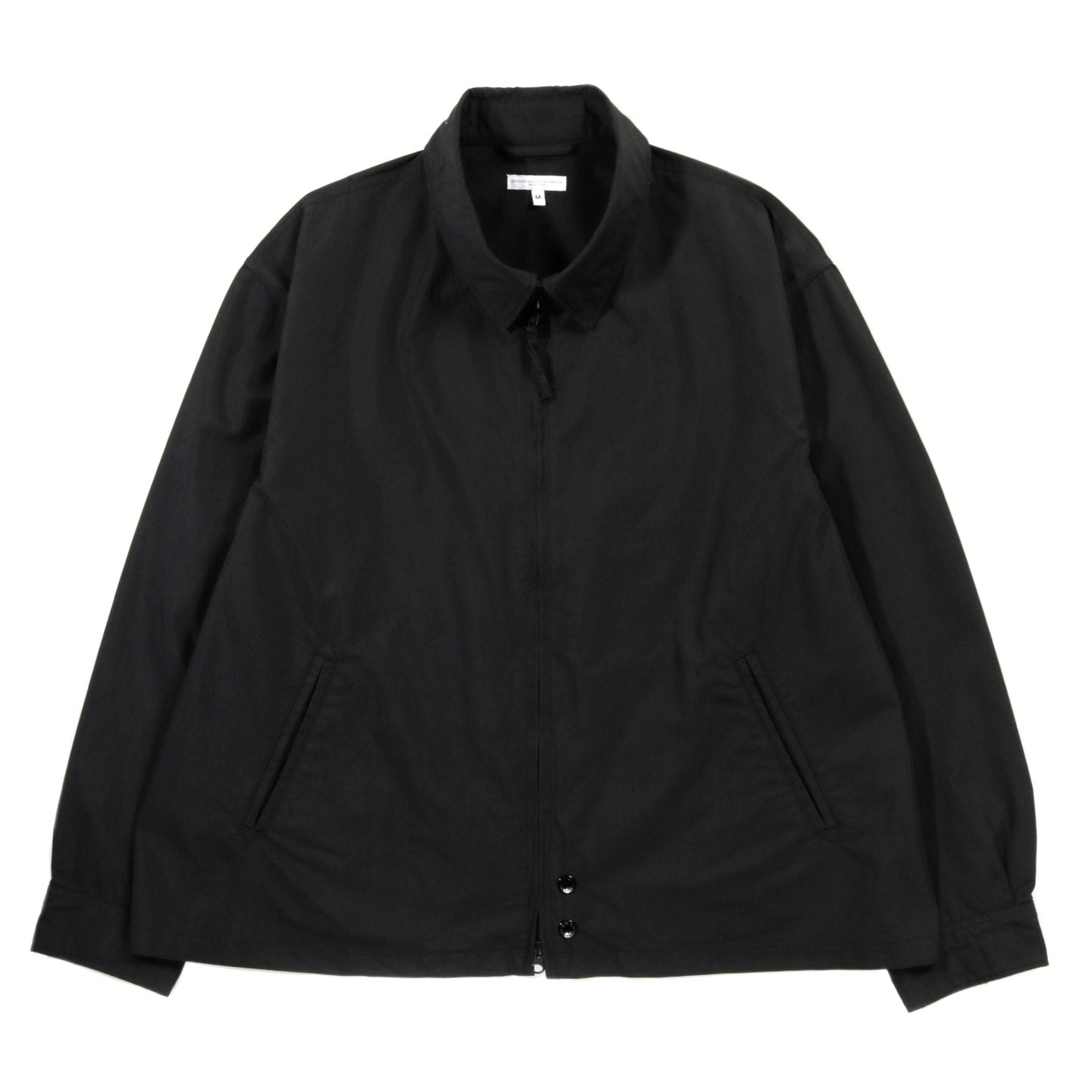 ENGINEERED GARMENTS CLAIGTON JACKET BLACK LT. WEIGHT NYCO POPLIN