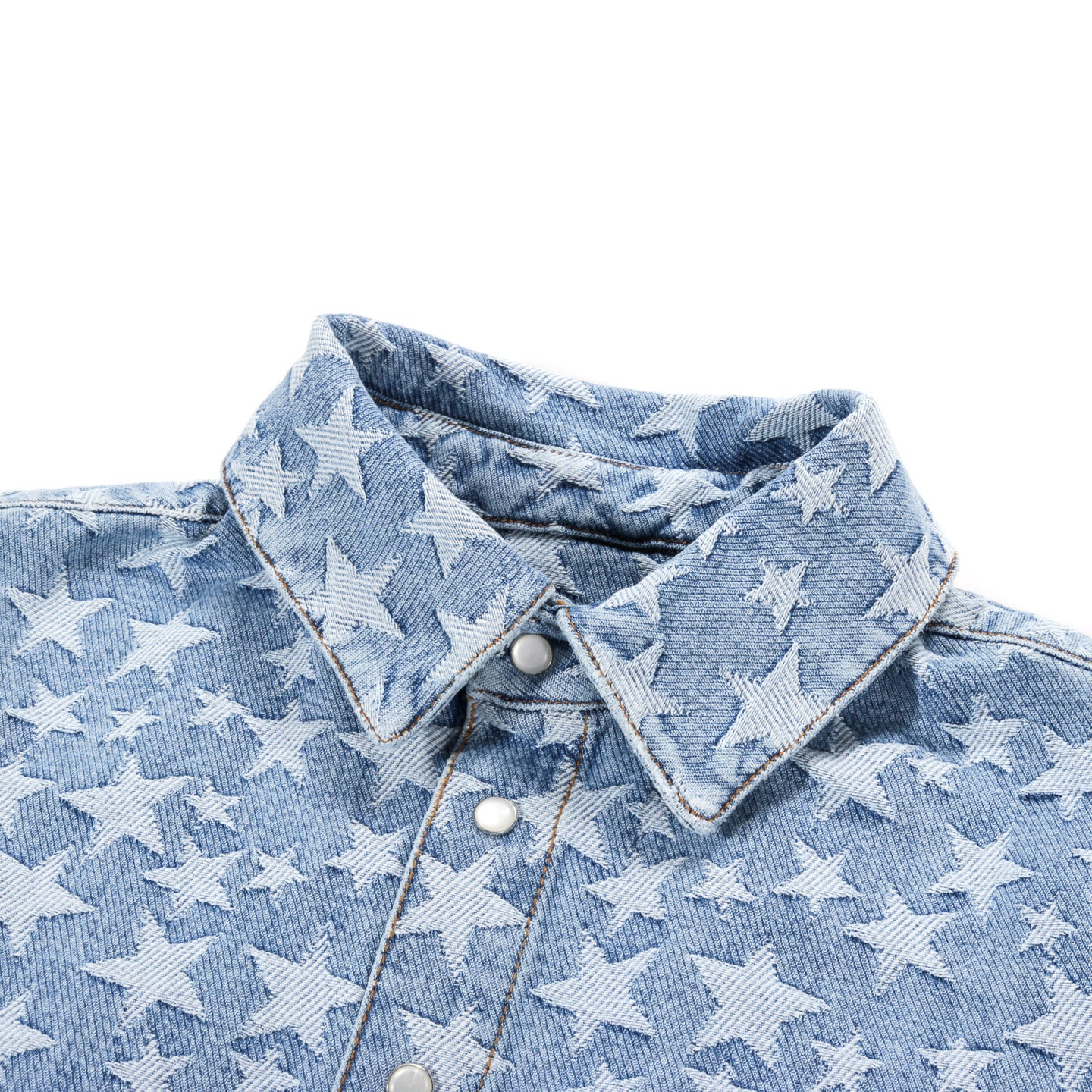 Blue Star-jacquard denim shirt, ERL