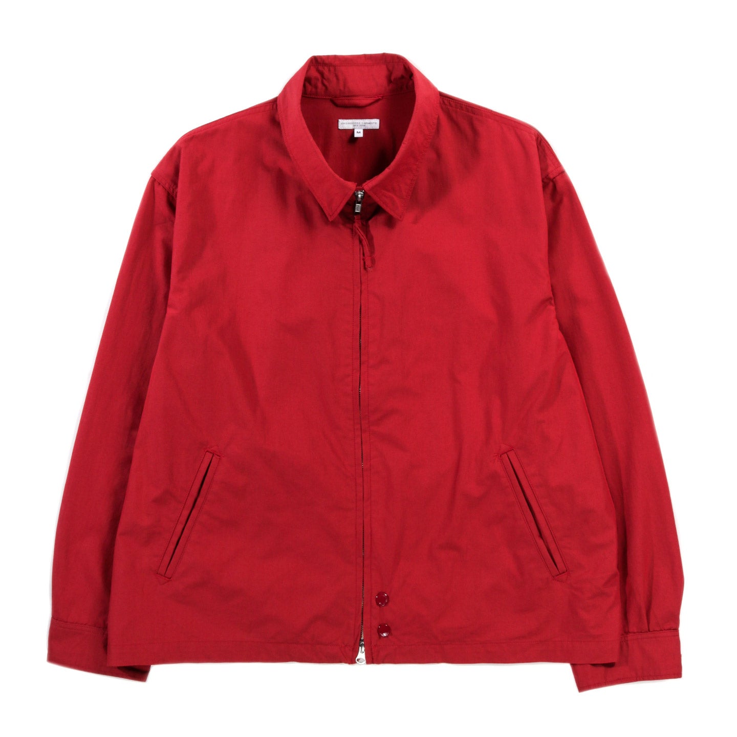 ENGINEERED GARMENTS CLAIGTON JACKET RED LT. WEIGHT NYCO POPLIN