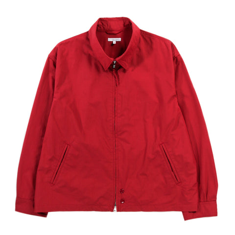 ENGINEERED GARMENTS CLAIGTON JACKET RED LT. WEIGHT NYCO POPLIN