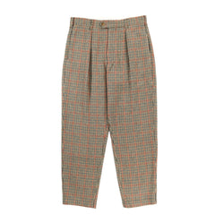 Prada Wool Gun Club Check Straight Fit Pants with Hidden