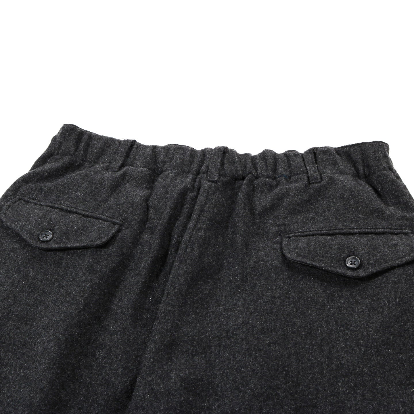 ENGINEERED GARMENTS OXFORD PANT GREY SOLID POLY WOOL FLANNEL