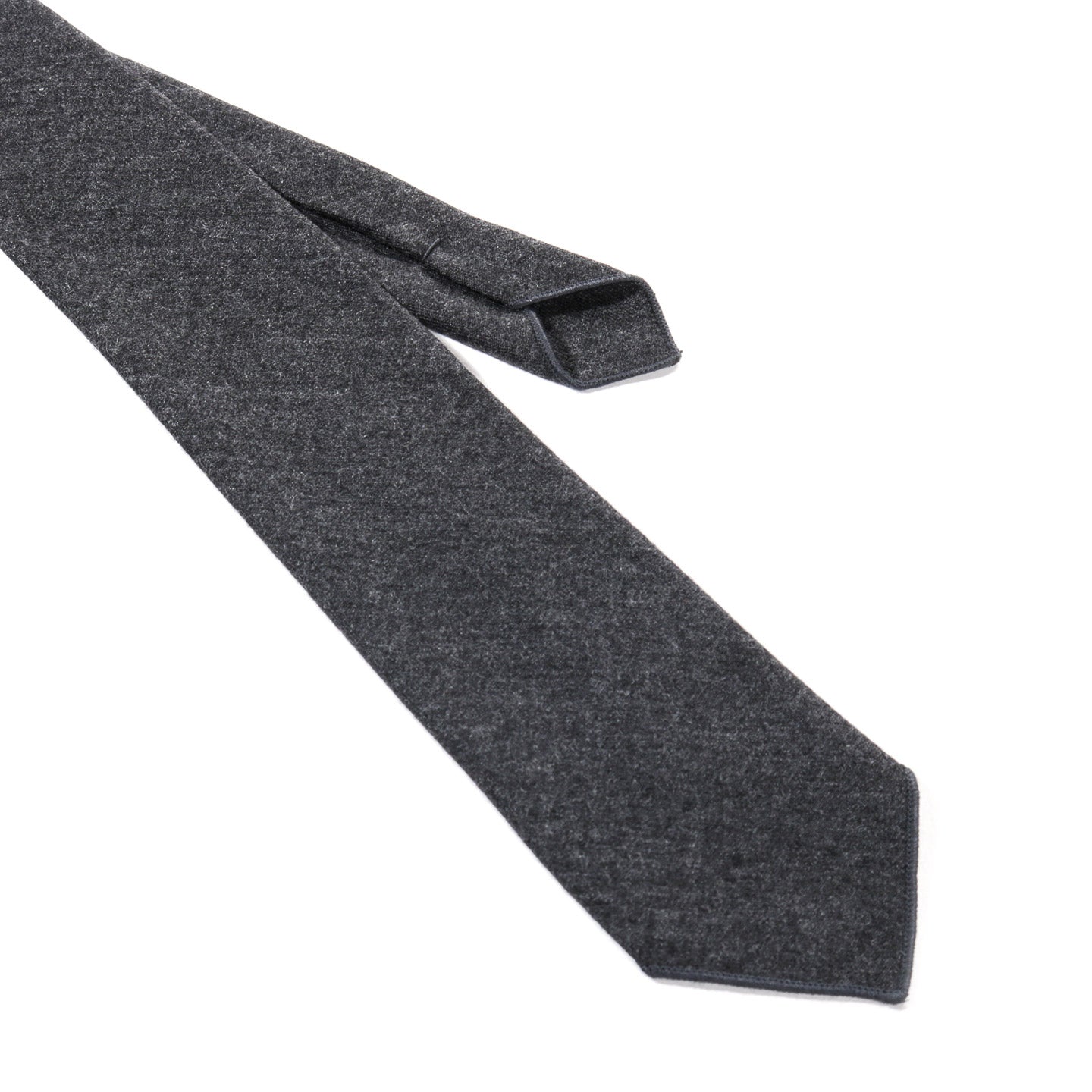 ENGINEERED GARMENTS NECK TIE CHARCOAL WORSTED WOOL