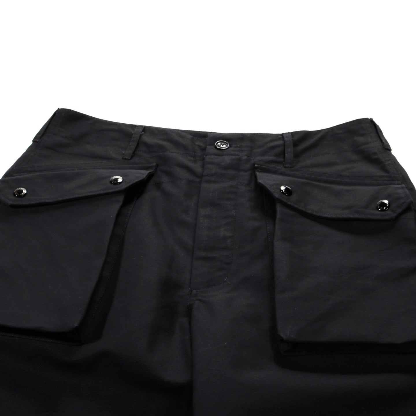 ENGINEERED GARMENTS NORWEGIAN ARMY PANT BLACK COTTON DOUBLE CLOTH