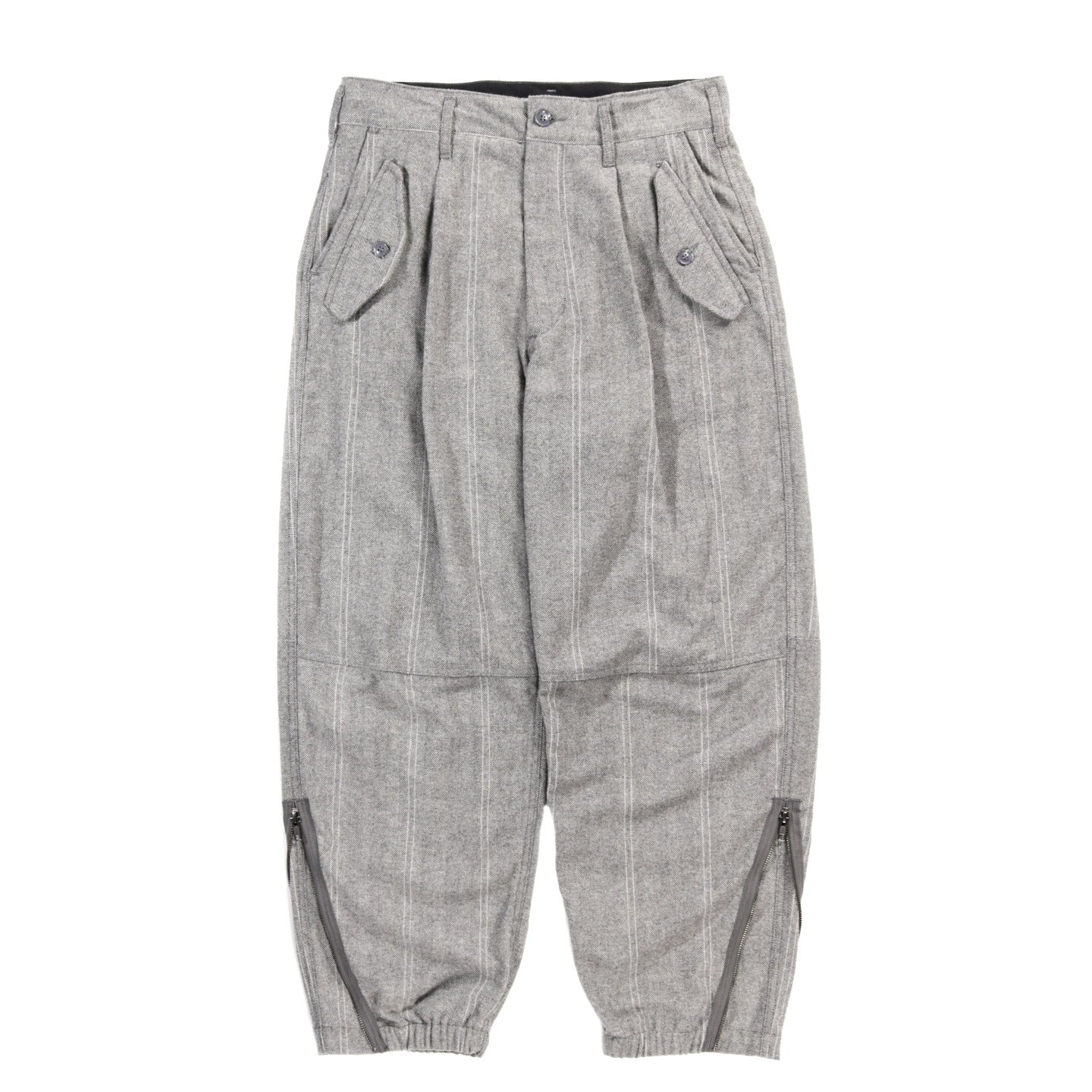ENGINEERED GARMENTS IAC PANT LT. GREY WOOL STRIPED HB