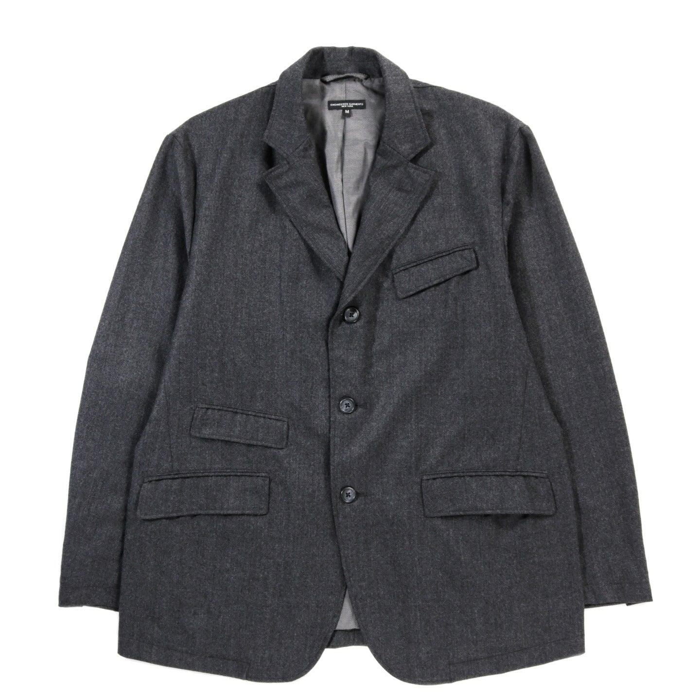 ENGINEERED GARMENTS ANDOVER JACKET CHARCOAL WORSTED WOOL