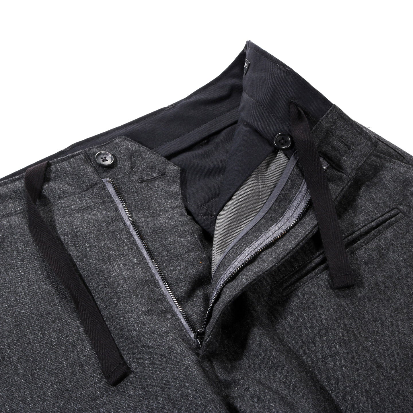 ENGINEERED GARMENTS NNP PANT CHARCOAL WORSTED WOOL