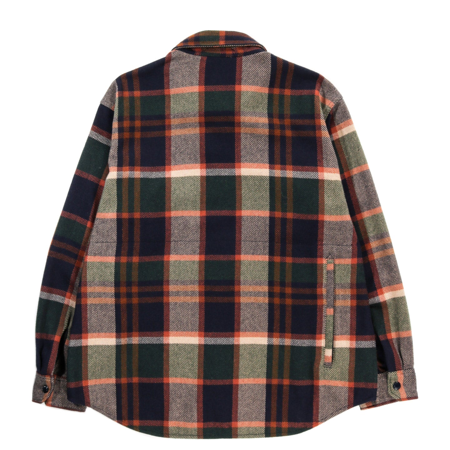 ENGINEERED GARMENTS CPO SHIRT JACKET NAVY / BROWN HEAVY WOOL PLAID