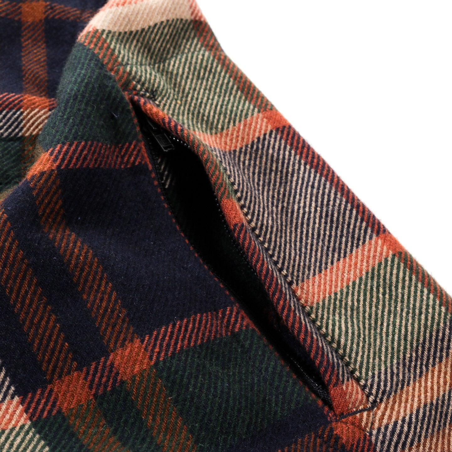 ENGINEERED GARMENTS CPO SHIRT JACKET NAVY / BROWN HEAVY WOOL PLAID