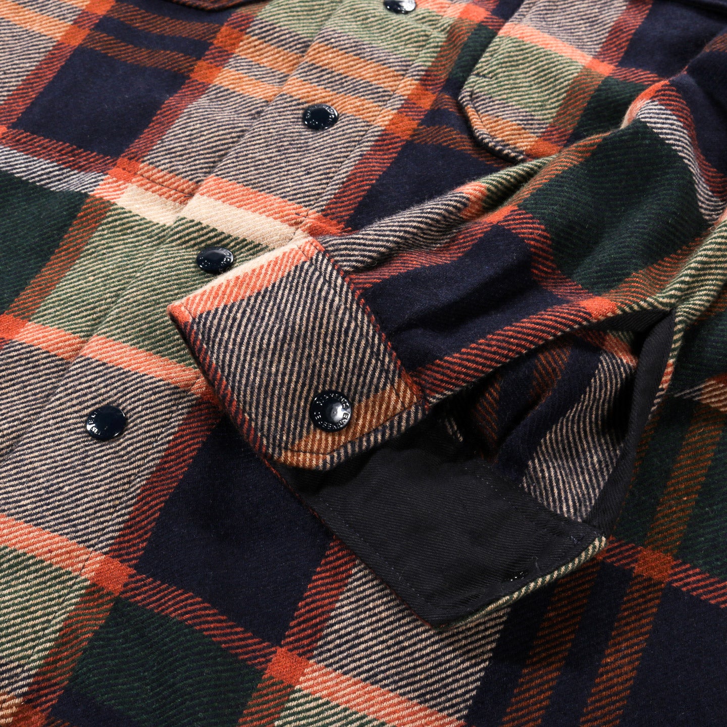 ENGINEERED GARMENTS CPO SHIRT JACKET NAVY / BROWN HEAVY WOOL PLAID