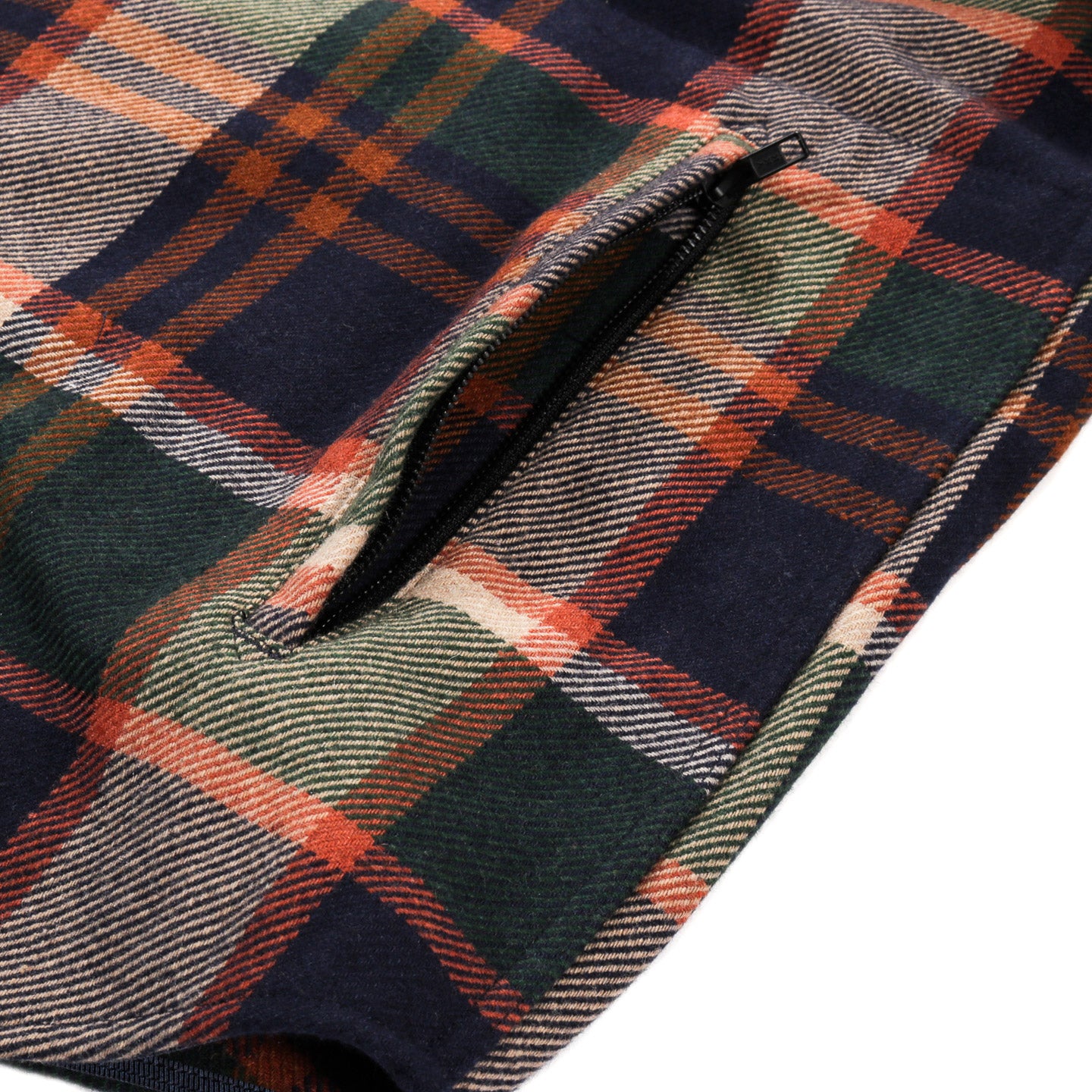 ENGINEERED GARMENTS CPO SHIRT JACKET NAVY / BROWN HEAVY WOOL PLAID