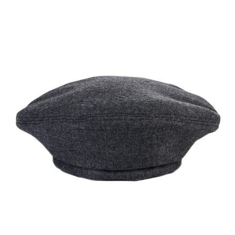 ENGINEERED GARMENTS BERET CHARCOAL WORSTED WOOL