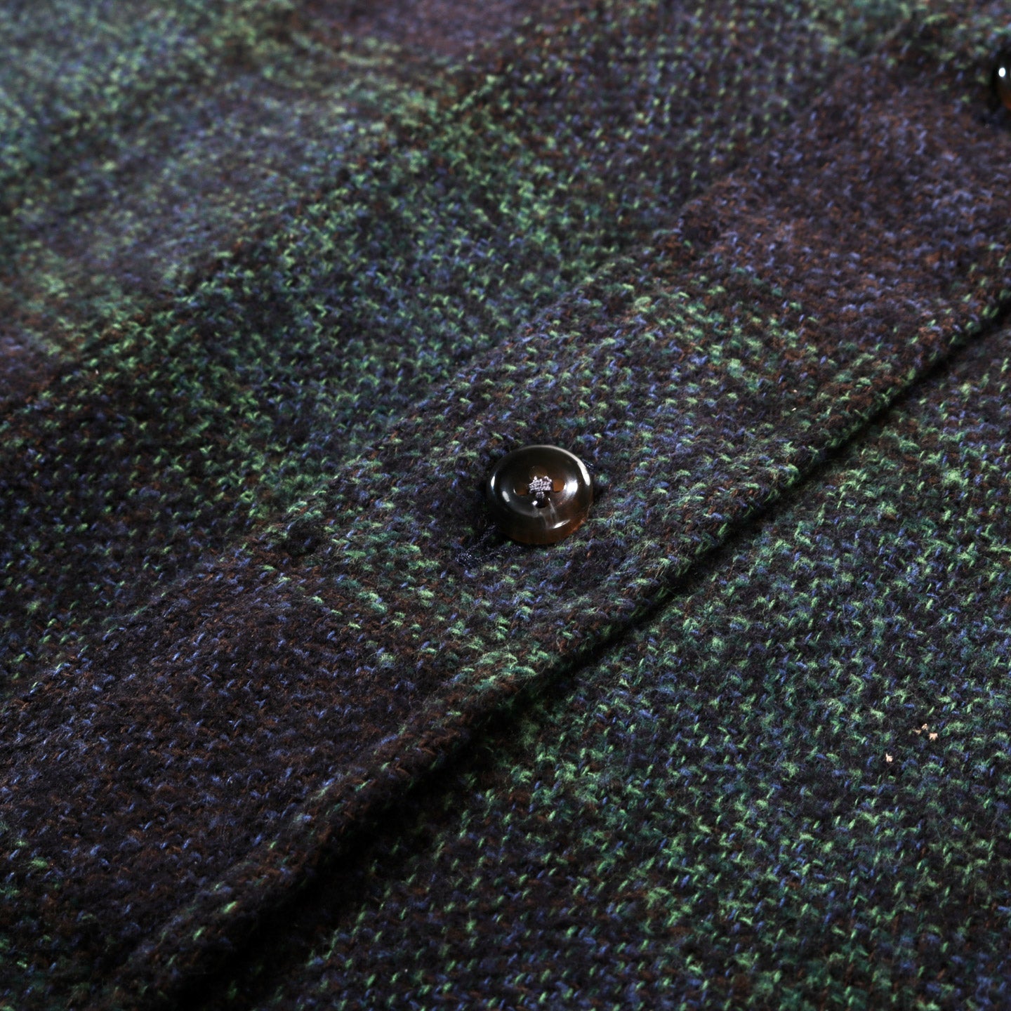 GITMAN VINTAGE BUTTON DOWN NAVY COTTON TWEED CHECK