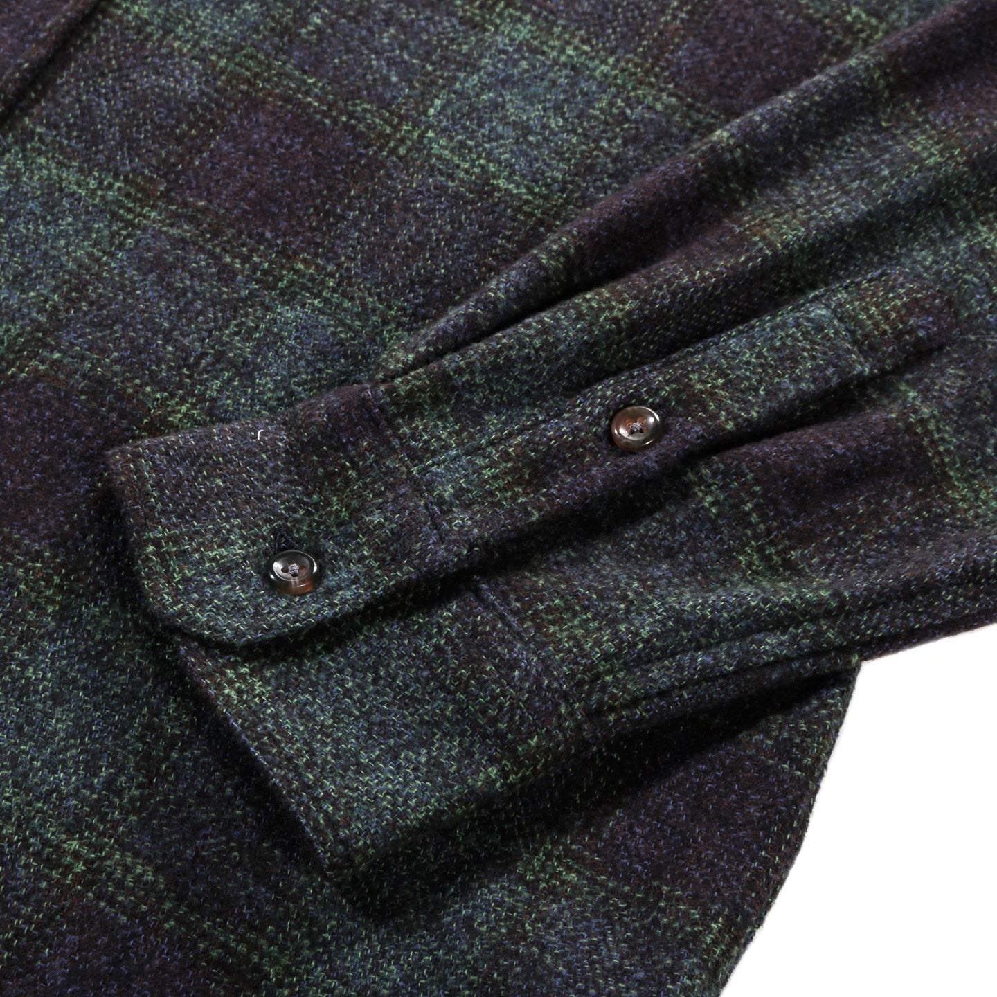 GITMAN VINTAGE BUTTON DOWN NAVY COTTON TWEED CHECK