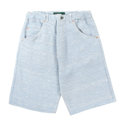 GIM CONTEXT KNITTED DENIM SHORTS LIGHT BLUE