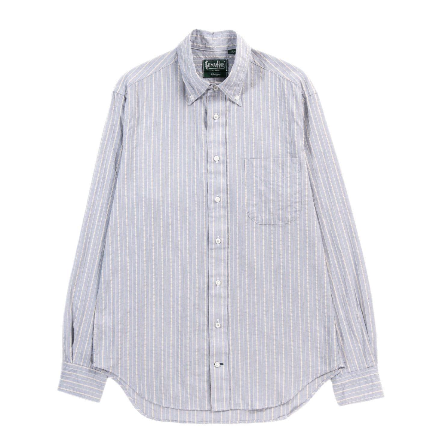 GITMAN VINTAGE BUTTON DOWN BLUE JAPANESE DOBBY STRIPE