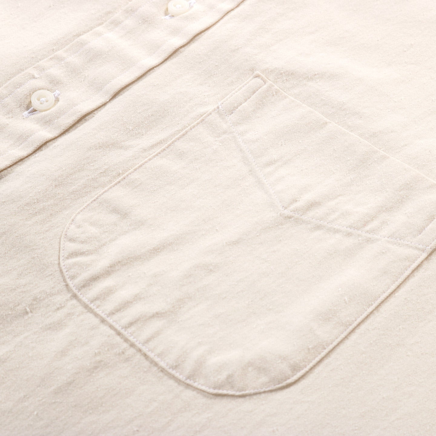GITMAN VINTAGE BUTTON DOWN ECRU JAPANESE SILK DENIM