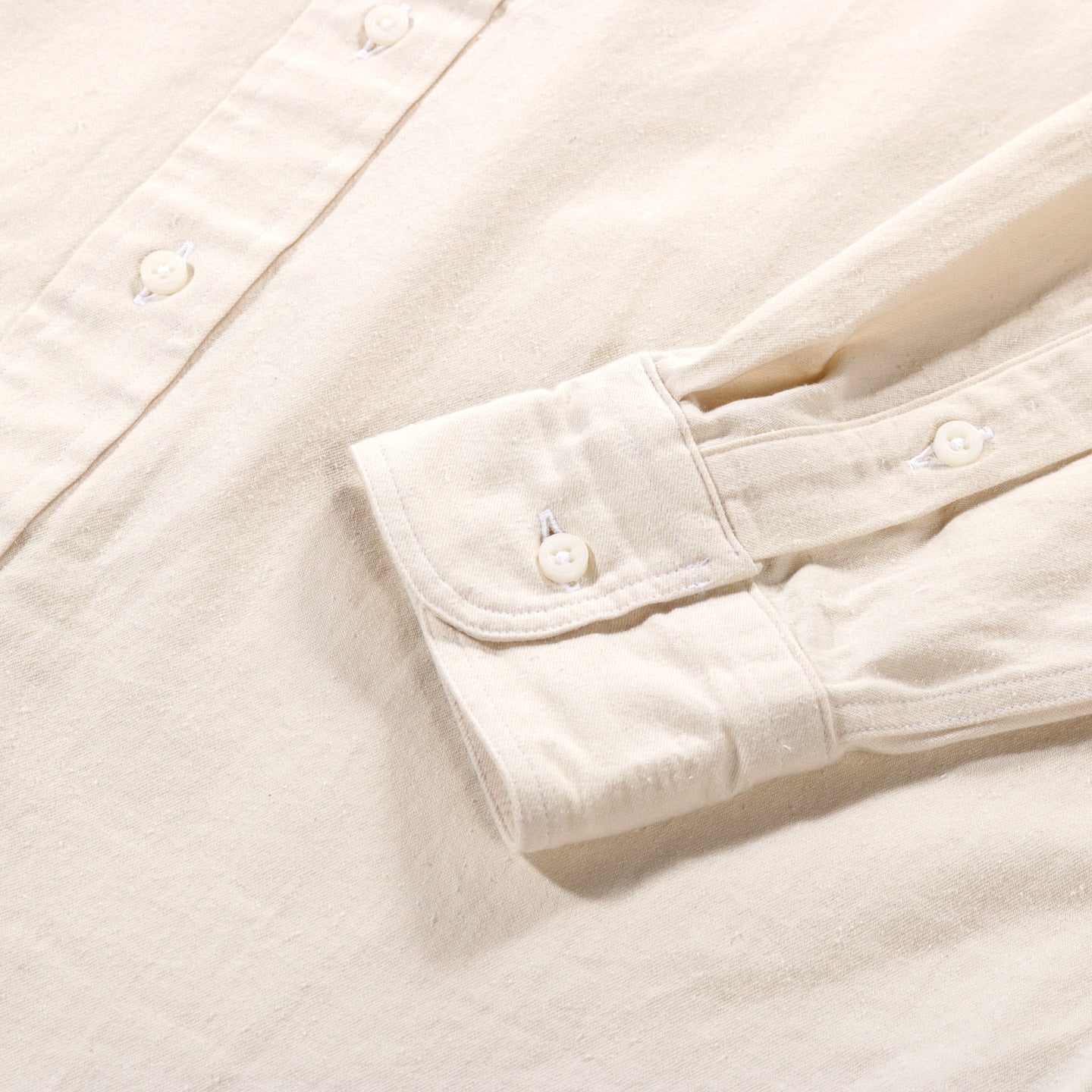 GITMAN VINTAGE BUTTON DOWN ECRU JAPANESE SILK DENIM